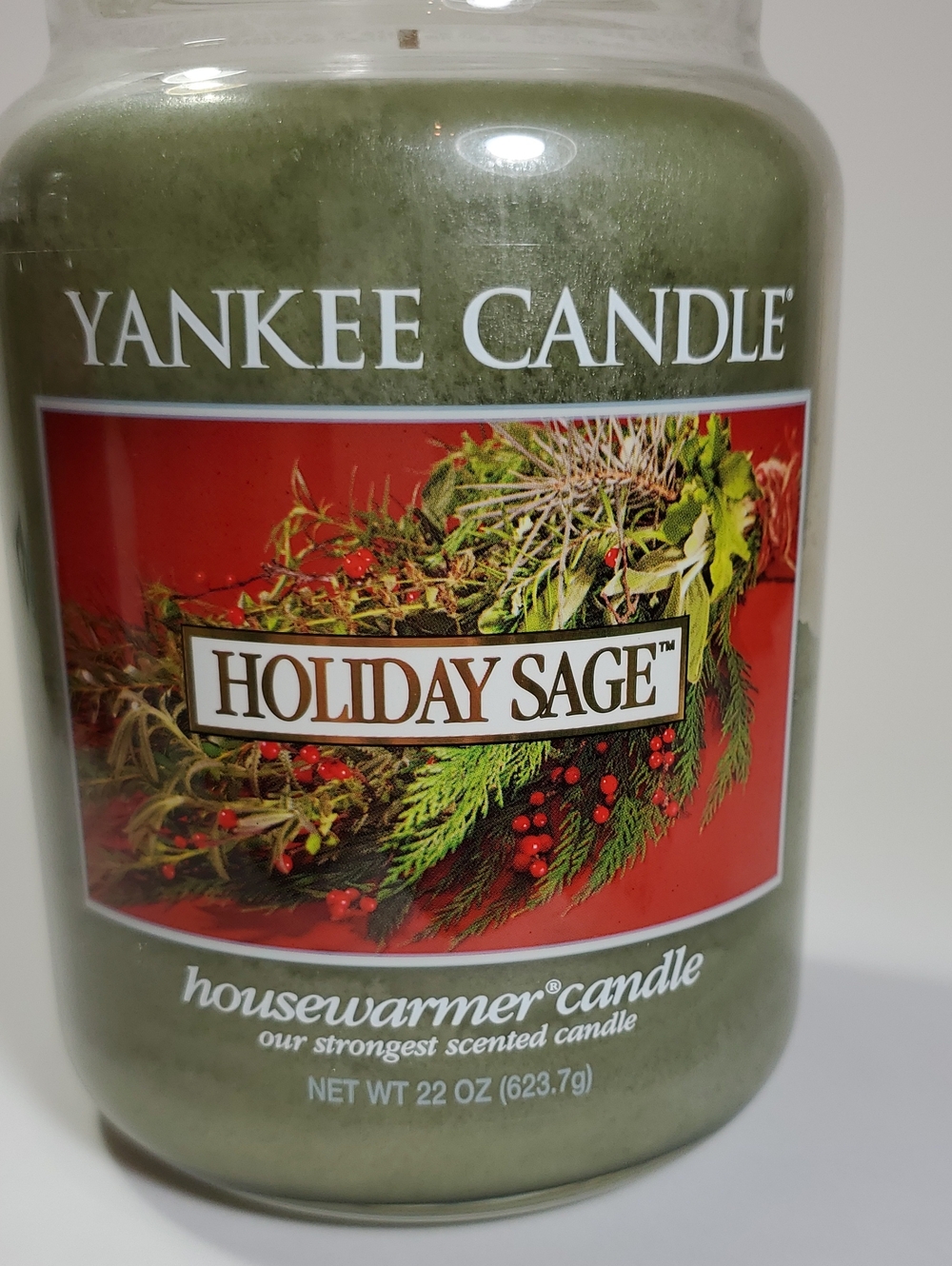 Yankee Candle "Holiday Sage" Large Jar Candle - Picture 3 of 4
